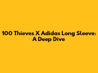 100 Thieves X Adidas Long Sleeve: A Deep Dive