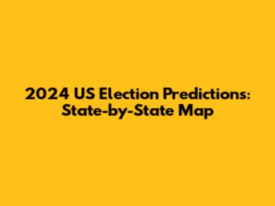 2024 US Election Predictions: State-by-State Map
