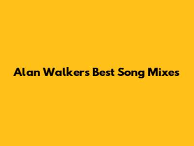 Alan Walker's Best Song Mixes