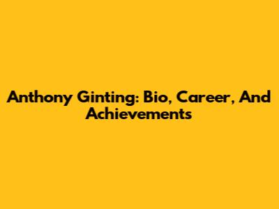 Anthony Ginting: Bio, Career, And Achievements
