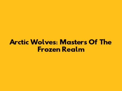Arctic Wolves: Masters Of The Frozen Realm