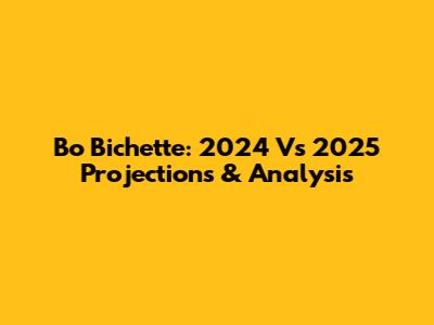 Bo Bichette: 2024 Vs 2025 Projections & Analysis