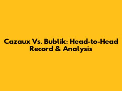 Cazaux Vs. Bublik: Head-to-Head Record & Analysis