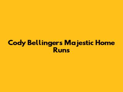 Cody Bellinger's Majestic Home Runs