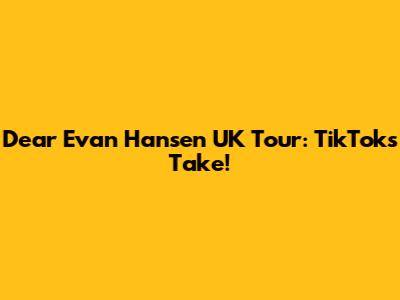 Dear Evan Hansen UK Tour: TikTok's Take!