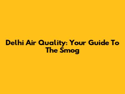 Delhi Air Quality: Your Guide To The Smog