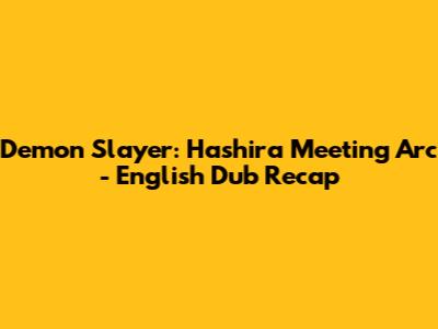Demon Slayer: Hashira Meeting Arc - English Dub Recap