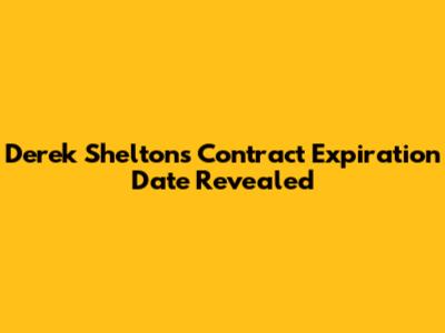 Derek Shelton's Contract Expiration Date Revealed