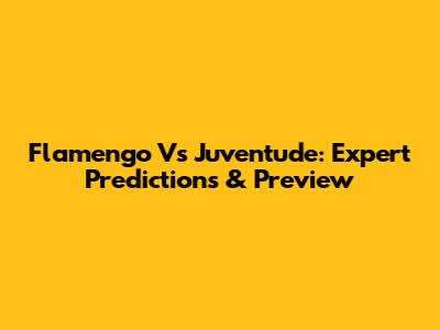 Flamengo Vs Juventude: Expert Predictions & Preview
