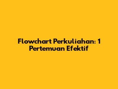 Flowchart Perkuliahan: 1 Pertemuan Efektif