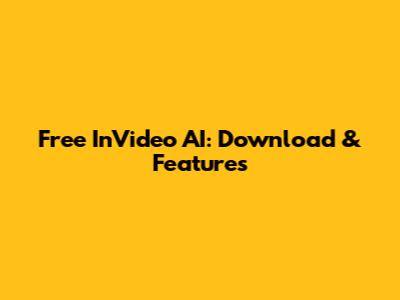 Free InVideo AI: Download & Features