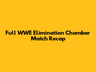 Full WWE Elimination Chamber Match Recap