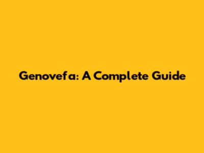 Genovefa: A Complete Guide