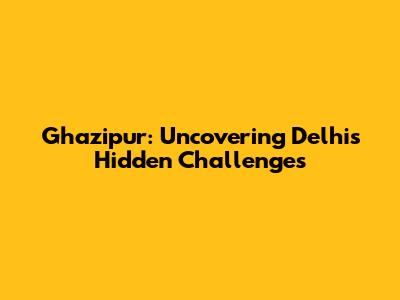 Ghazipur: Uncovering Delhi's Hidden Challenges