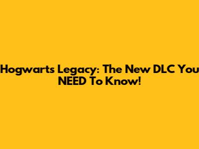 Hogwarts Legacy: The New DLC You NEED To Know!