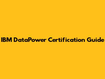 IBM DataPower Certification Guide