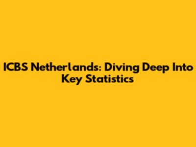ICBS Netherlands: Diving Deep Into Key Statistics
