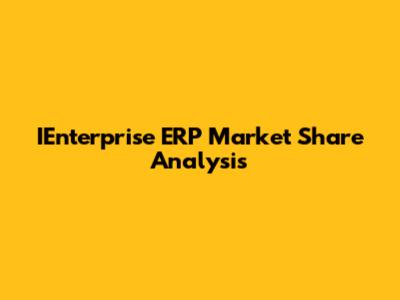 IEnterprise ERP Market Share Analysis