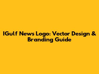 IGulf News Logo: Vector Design & Branding Guide