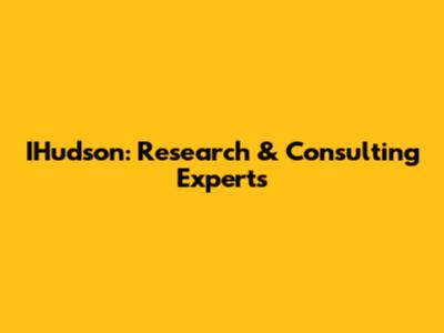 IHudson: Research & Consulting Experts