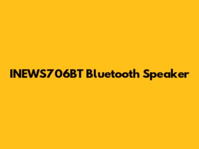 INEWS706BT Bluetooth Speaker