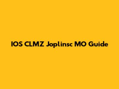 IOS CLMZ Joplinsc MO Guide