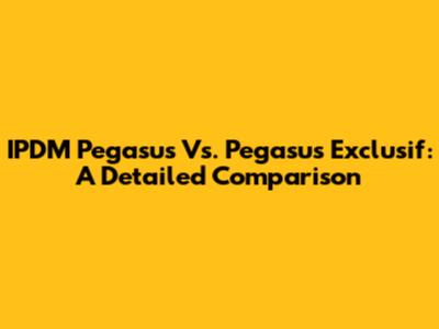 IPDM Pegasus Vs. Pegasus Exclusif: A Detailed Comparison