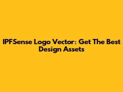 IPFSense Logo Vector: Get The Best Design Assets