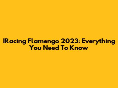 IRacing Flamengo 2023: Everything You Need To Know