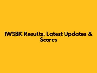 IWSBK Results: Latest Updates & Scores