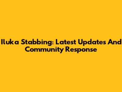 Iluka Stabbing: Latest Updates And Community Response