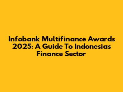 Infobank Multifinance Awards 2025: A Guide To Indonesia's Finance Sector