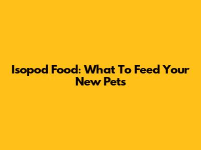 Isopod Food: What To Feed Your New Pets