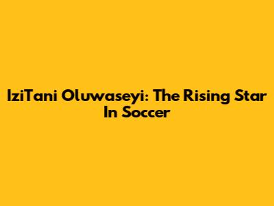 IziTani Oluwaseyi: The Rising Star In Soccer