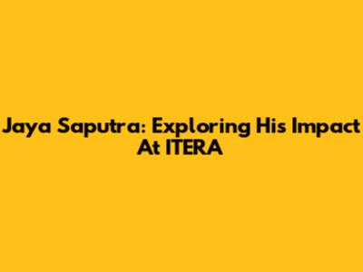 Jaya Saputra: Exploring His Impact At ITERA