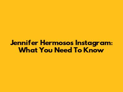 Jennifer Hermoso's Instagram: What You Need To Know