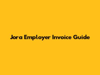 Jora Employer Invoice Guide