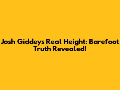 Josh Giddey's Real Height: Barefoot Truth Revealed!
