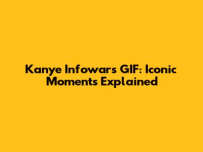 Kanye Infowars GIF: Iconic Moments Explained