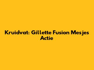 Kruidvat: Gillette Fusion Mesjes Actie