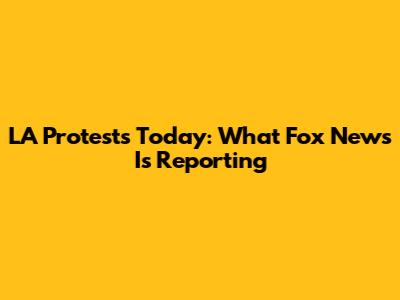 LA Protests Today: What Fox News Is Reporting