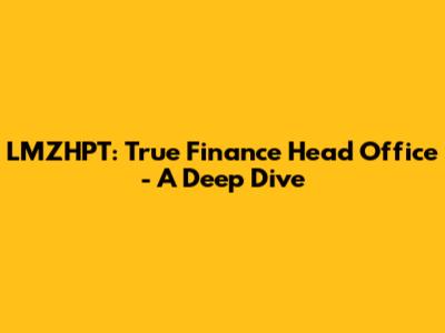 LMZHPT: True Finance Head Office - A Deep Dive