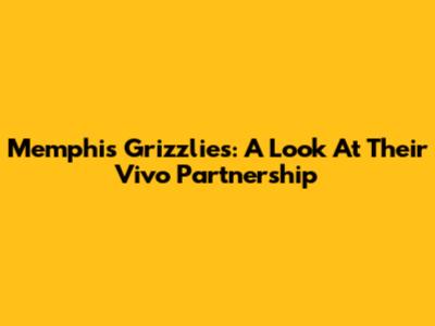 Memphis Grizzlies: A Look At Their Vivo Partnership