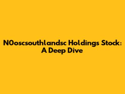 N0oscsouthlandsc Holdings Stock: A Deep Dive