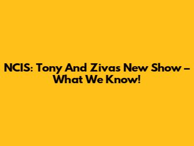 NCIS: Tony And Ziva's New Show – What We Know!