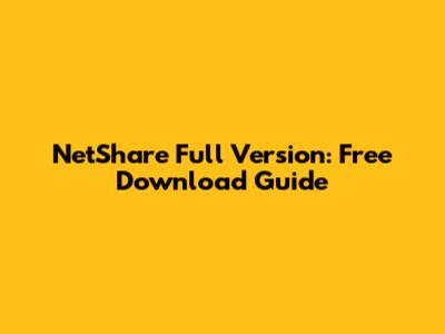 NetShare Full Version: Free Download Guide
