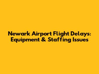 Newark Airport Flight Delays: Equipment & Staffing Issues