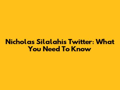 Nicholas Silalahi's Twitter: What You Need To Know
