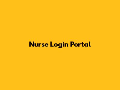Nurse Login Portal