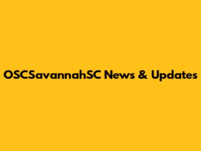 OSCSavannahSC News & Updates
